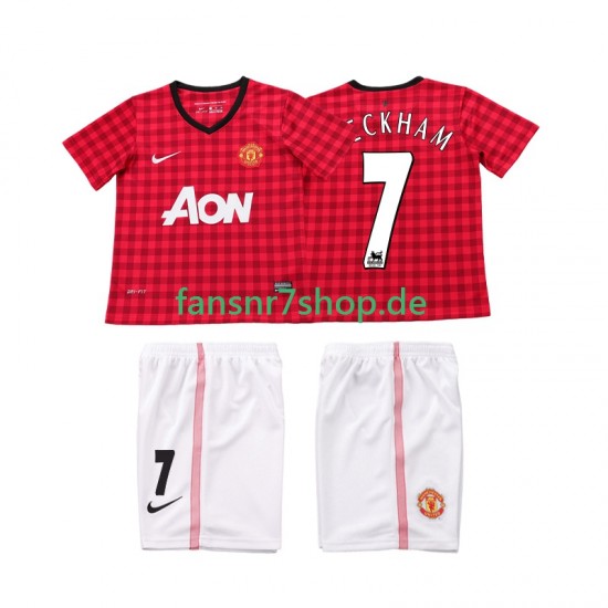 Manchester United fußball trikot BECKHAM 7 2012 2013 Kinder Heim Retro Kurzarm
