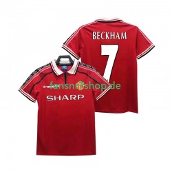 Manchester United fußball trikot BECKHAM 7 1998 Herren Heim Retro 1999 Kurzarm