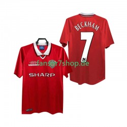 Manchester United fußball trikot BECKHAM 7 2000 Herren Heim Retro 1999 Kurzarm