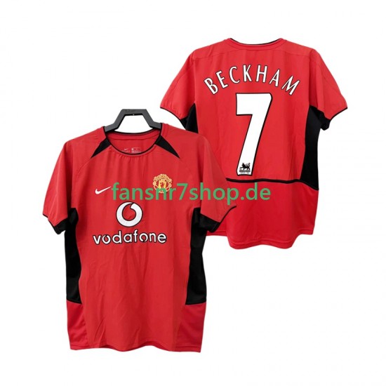 Manchester United fußball trikot BECKHAM 7 2002 Herren Heim Retro 2004 Kurzarm