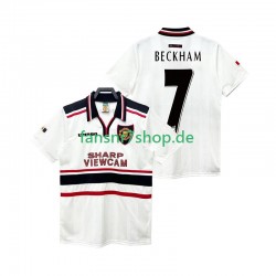 Manchester United fußball trikot Beckham 7 1998 Herren Auswärts Retro 1999 Kurzarm
