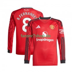 Manchester United fußball trikot Bruno Fernandes 8 Herren Heim 2025-2026 Langarm