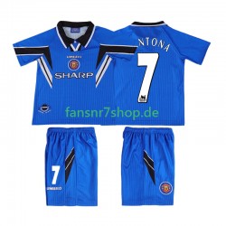 Manchester United fußball trikot CONTONA 7 1996 1998 Kinder Ausweich Retro Kurzarm