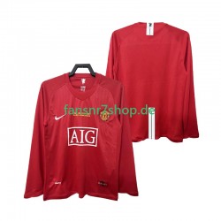 Manchester United fußball trikot Champions League 2007 Herren Heim Retro 2008 Langarm