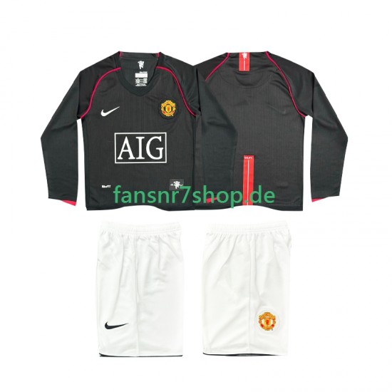 Manchester United fußball trikot 2007 Kinder Auswärts Retro 2008 Langarm