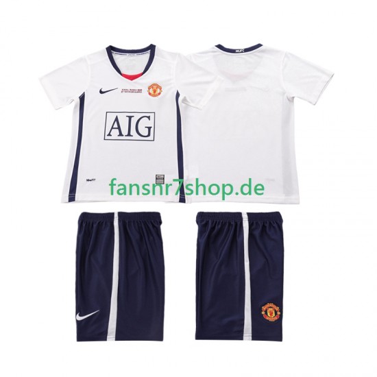 Manchester United fußball trikot Champions League 2009 Kinder Auswärts Retro 2008 Kurzarm