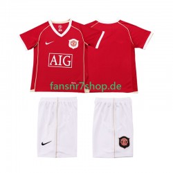 Manchester United fußball trikot 2007 Kinder Heim Retro 2006 Kurzarm