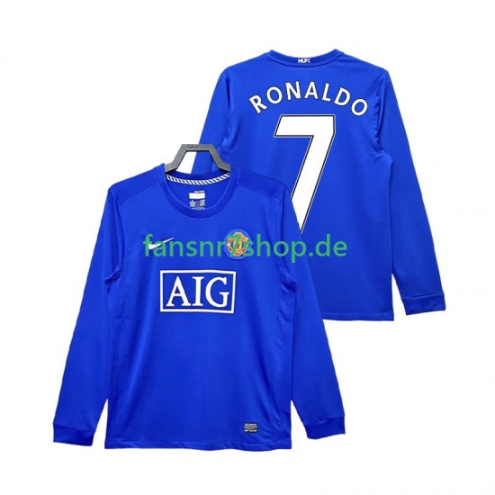 Manchester United fußball trikot Cristiano Ronaldo 7 2009 Herren Ausweich Retro 2008 Langarm
