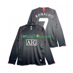 Manchester United fußball trikot Critstiano Ronaldo 7 2007 Herren Auswärts Retro 2008 Langarm