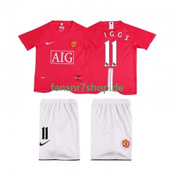 Manchester United fußball trikot GIGGS 11 Premier League 2007 Kinder Heim Retro 2008 Kurzarm