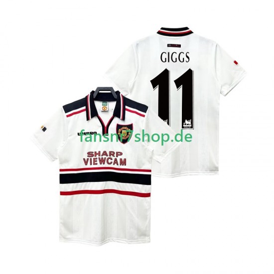Manchester United fußball trikot GIGGS 11 1998 Herren Auswärts Retro 1999 Kurzarm
