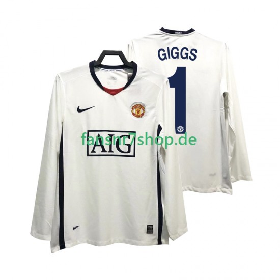Manchester United fußball trikot GIGGS 11 Premier League 2009 Herren Auswärts Retro 2008 Langarm