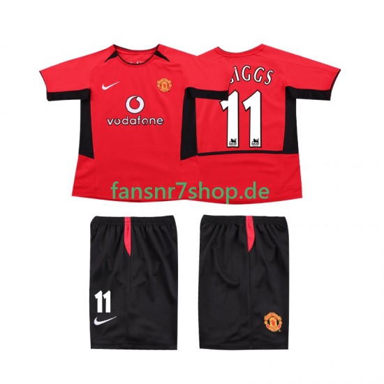 Manchester United fußball trikot GIGGS 11 2002 Kinder Heim Retro 2004 Kurzarm