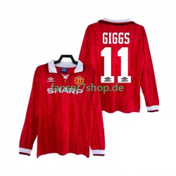 Manchester United fußball trikot GIGGS 11 1992 Herren Heim Retro 1994 Langarm