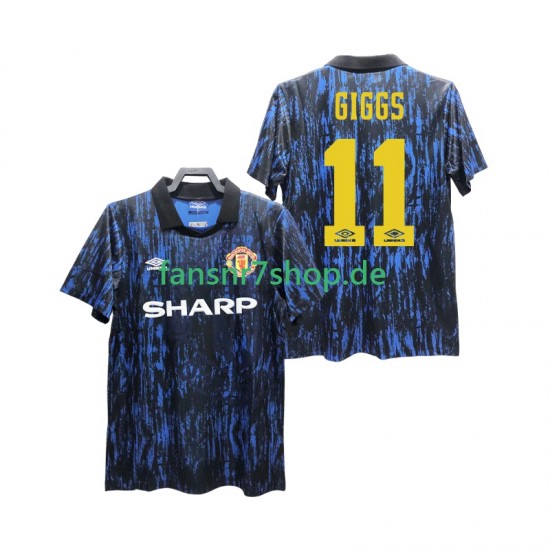 Manchester United fußball trikot GIGGS 11 1993 Herren Heim Retro Kurzarm