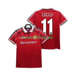 Manchester United fußball trikot GIGGS 11 1998 Herren Heim Retro 1999 Kurzarm