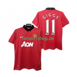 Manchester United fußball trikot GIGGS 11 2013 2014 Herren Heim Retro Kurzarm