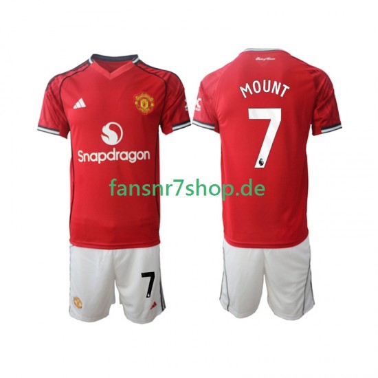 Manchester United fußball trikot Mason Mount 7 Kinder Heim 2025-2026 Kurzarm