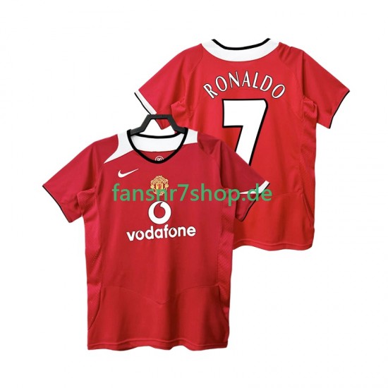Manchester United fußball trikot RONALDO 7 2005 Herren Heim Retro 2006 Kurzarm