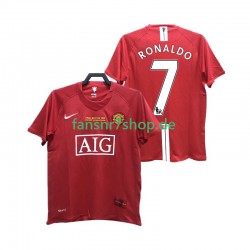 Manchester United fußball trikot RONALDO 7 2007 Herren Heim Retro 2008 Kurzarm