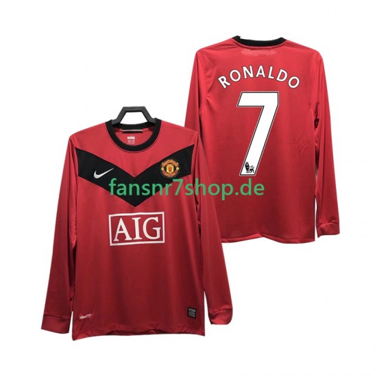Manchester United fußball trikot RONALDO 7 2009 Herren Heim Retro 2010 Langarm