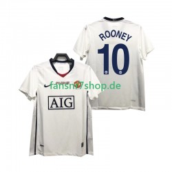 Manchester United fußball trikot ROONEY 10 Champions League 2009 Herren Auswärts Retro 2008 Kurzarm