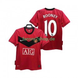 Manchester United fußball trikot ROONEY 10 2009 Herren Heim Retro 2010 Kurzarm