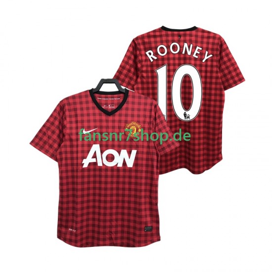Manchester United fußball trikot ROONEY 10 2012 2013 Herren Heim Retro Kurzarm