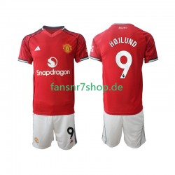 Manchester United fußball trikot Rasmus Hojlund 9 Kinder Heim 2025-2026 Kurzarm