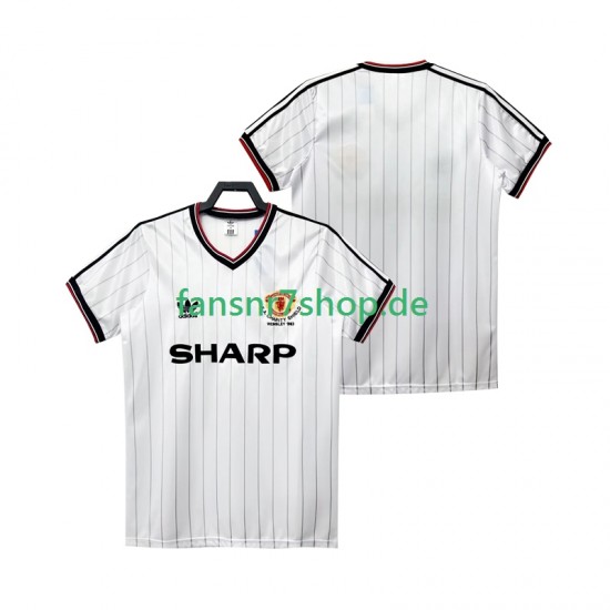 Manchester United fußball trikot 1983 1984 Herren Auswärts Retro Kurzarm