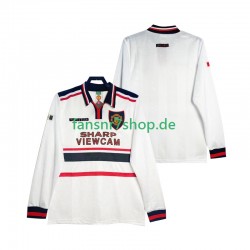 Manchester United fußball trikot 1998 Herren Auswärts Retro 1999 Langarm