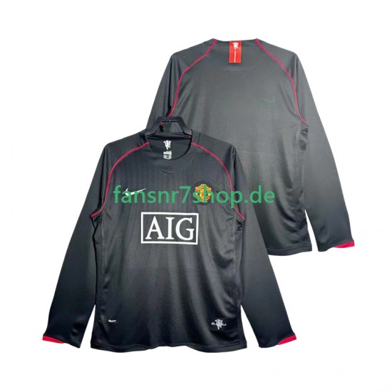 Manchester United fußball trikot 2007 Herren Auswärts Retro 2008 Langarm