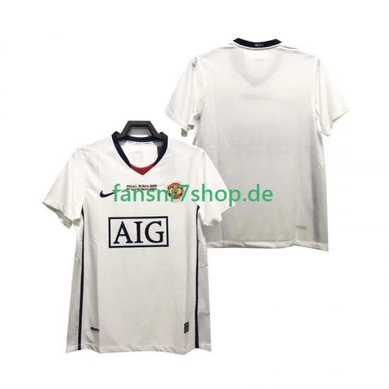 Manchester United fußball trikot Champions League 2009 Herren Auswärts Retro 2008 Kurzarm