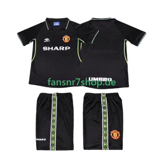 Manchester United fußball trikot 1998 Kinder Ausweich Retro 1999 Kurzarm