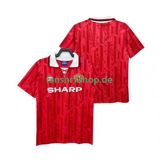 Manchester United fußball trikot 1992 Herren Heim Retro 1994 Kurzarm