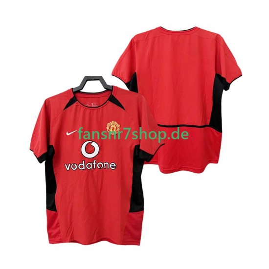 Manchester United fußball trikot 2002 Herren Heim Retro 2004 Kurzarm