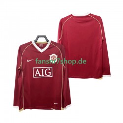 Manchester United fußball trikot 2007 Herren Heim Retro 2006 Langarm