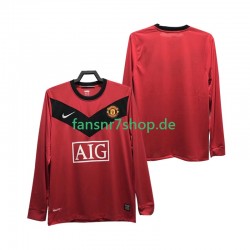 Manchester United fußball trikot 2009 Herren Heim Retro 2010 Langarm