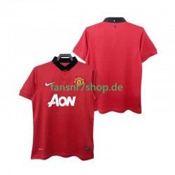 Manchester United fußball trikot 2013 2014 Herren Heim Retro Kurzarm