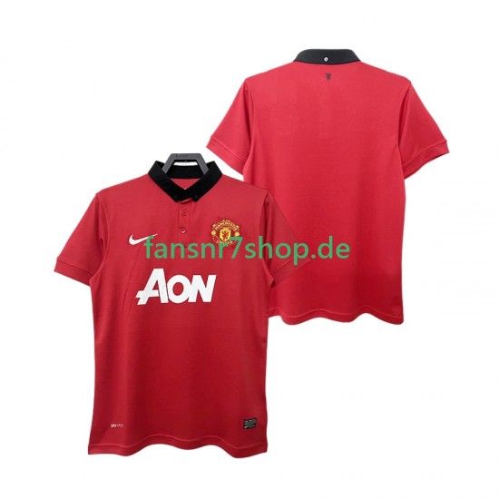 Manchester United fußball trikot 2013 2014 Herren Heim Retro Kurzarm