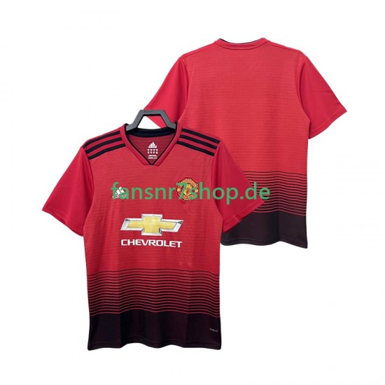 Manchester United fußball trikot 2018 2019 Herren Heim Retro Kurzarm