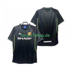 Manchester United fußball trikot 1998 Herren Ausweich Retro 1999 Kurzarm