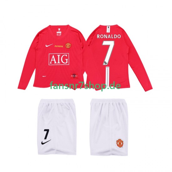 Manchester United fußball trikot Ronaldo 7 Premier League 2009 Kinder Heim Retro 2008 Langarm