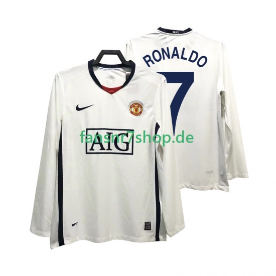 Manchester United fußball trikot Ronaldo 7 Premier League 2009 Herren Auswärts Retro 2008 Langarm