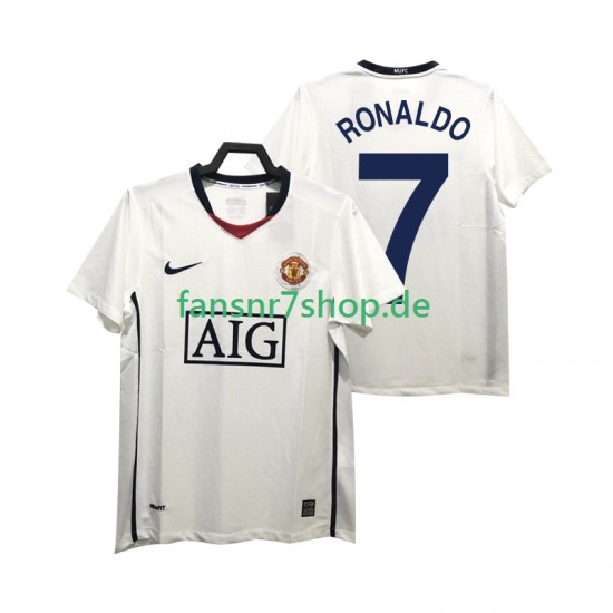 Manchester United fußball trikot Ronaldo 7 Premier League 2009 Herren Auswärts Retro 2008 Kurzarm