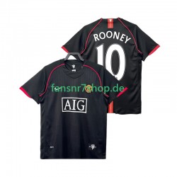 Manchester United fußball trikot Rooney 10 2007 Herren Auswärts Retro 2008 Kurzarm