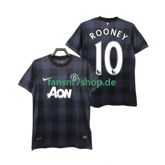 Manchester United fußball trikot Rooney 10 2013 2014 Herren Auswärts Retro Kurzarm