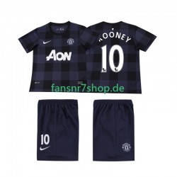 Manchester United fußball trikot Rooney 10 2013 2014 Kinder Auswärts Retro Kurzarm