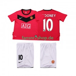 Manchester United fußball trikot Rooney 10 2009 Kinder Heim Retro 2010 Kurzarm
