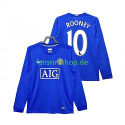 Manchester United fußball trikot Rooney 10 2009 Herren Ausweich Retro 2008 Langarm